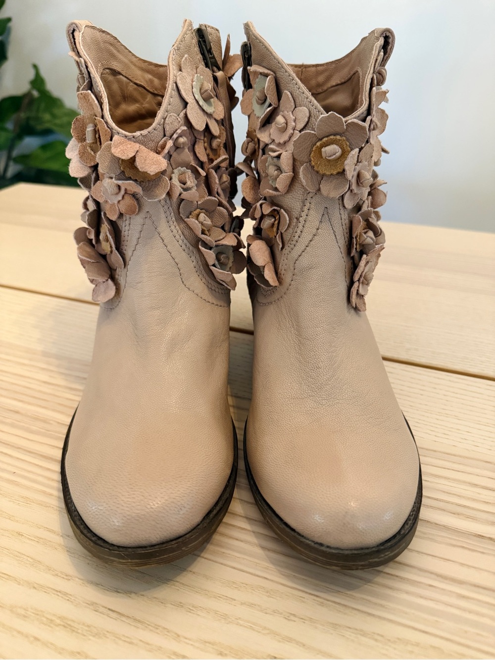 Anthropologie Sheridan Mia Floral Leather Booties EU 39 Botanical Ankle Boots - Picture 5 of 7